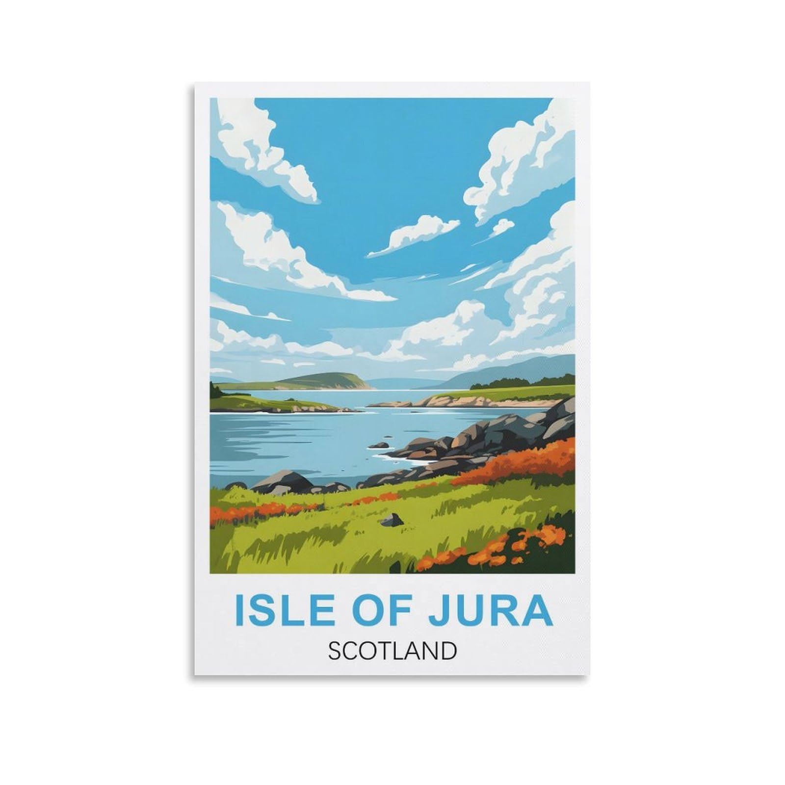 EZMLFA 5D Diamond Art Kits for Beginner,Isle of Jura Scotland,Diamond Art House DIY Diamond Art Kits for Home Wall Decor 30x40cm