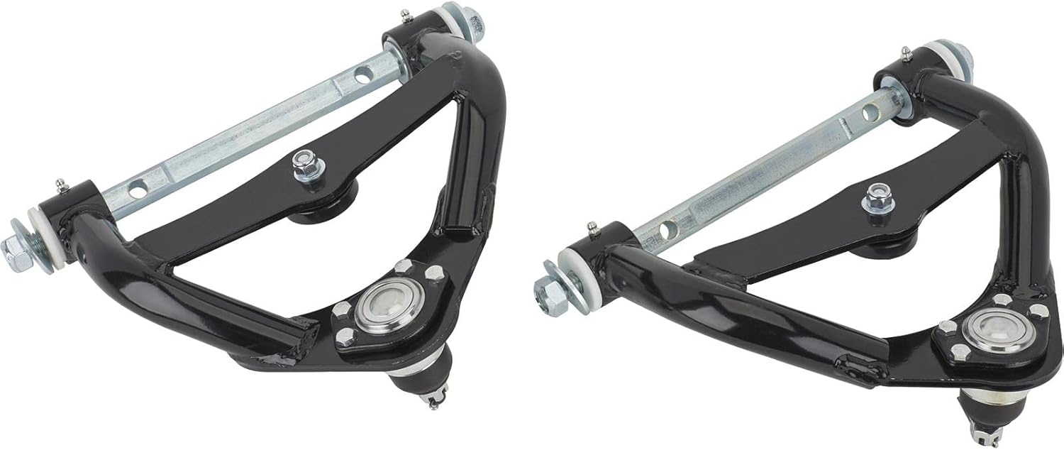 Speedway Motors Tubular Upper Control Arms Kit Compatible with 1982-2004 Chevy S10 & 1978-1988 GM G-Body Cars, Gloss Black Powdercoat Finish