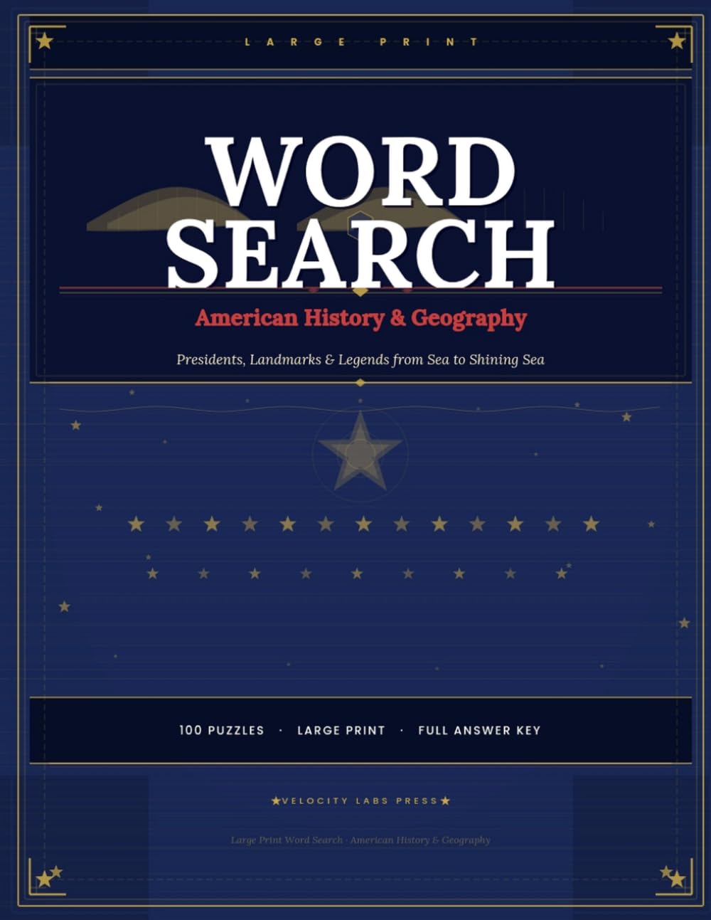 Large Print Word Search: American History & Geography