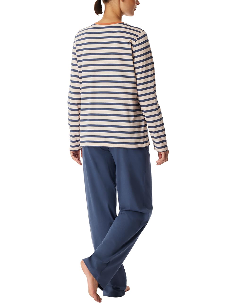 Schiesser Damen Schlafanzug Set lang weiche Baumwolle - Nightwear