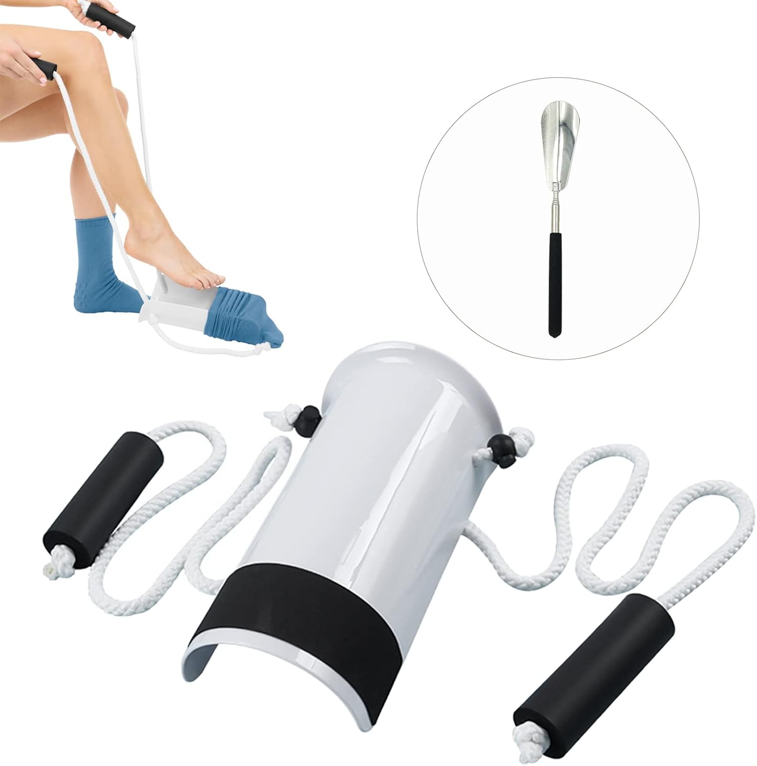 SUPERFA Sock Aids for Putting Socks On and Off, Sock Helper Puller Aid