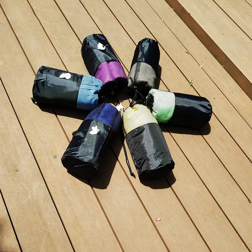 Sporthandtuch, Strandtuch, Mikrofaser, Netztasche, schnelltrocknend, Reisedecke, Schwimmen, Camping, Yogamatte, 80 cm x 160 cm, Himmelblau