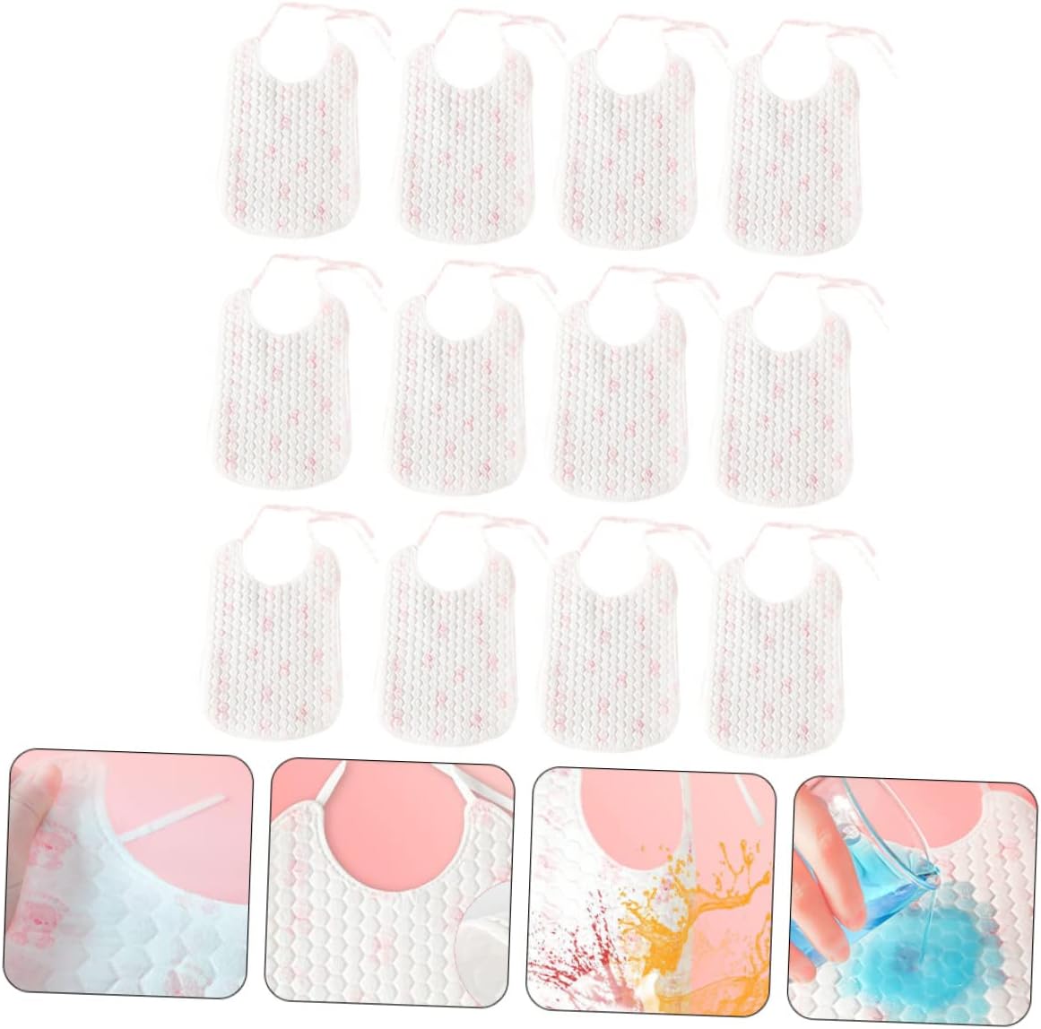 BESPORTBLE 32Pcs Disposable Bibs for Feeding Comfortable Convenient for Go Use for Aged Years Mess Eating