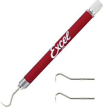 Excel Blades Weeding Tools for Vinyl, Cricut, HTV Precision Hook Weeder with Cushion-Grip Handle, Replaceable .058 Tip, Made in USA