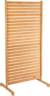 VINGLI Wooden Privacy Fence, 74 x 36 in Freestanding Fence Screen, Decorative Space Divider for Outdoor Patio, Balcony, Deck (1 Panel Freestanding)