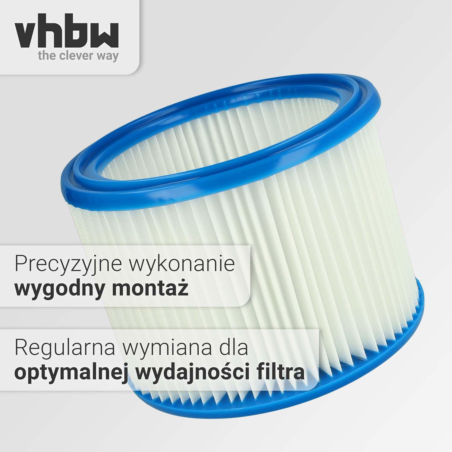 vhbw Zestaw filtrów 2 x filtr harmonijkowy kompatybilny z Makita VC2012L | VC2511, VC2512L, VC3011L, VC3012L filtr do odkurzania na mokro i sucho