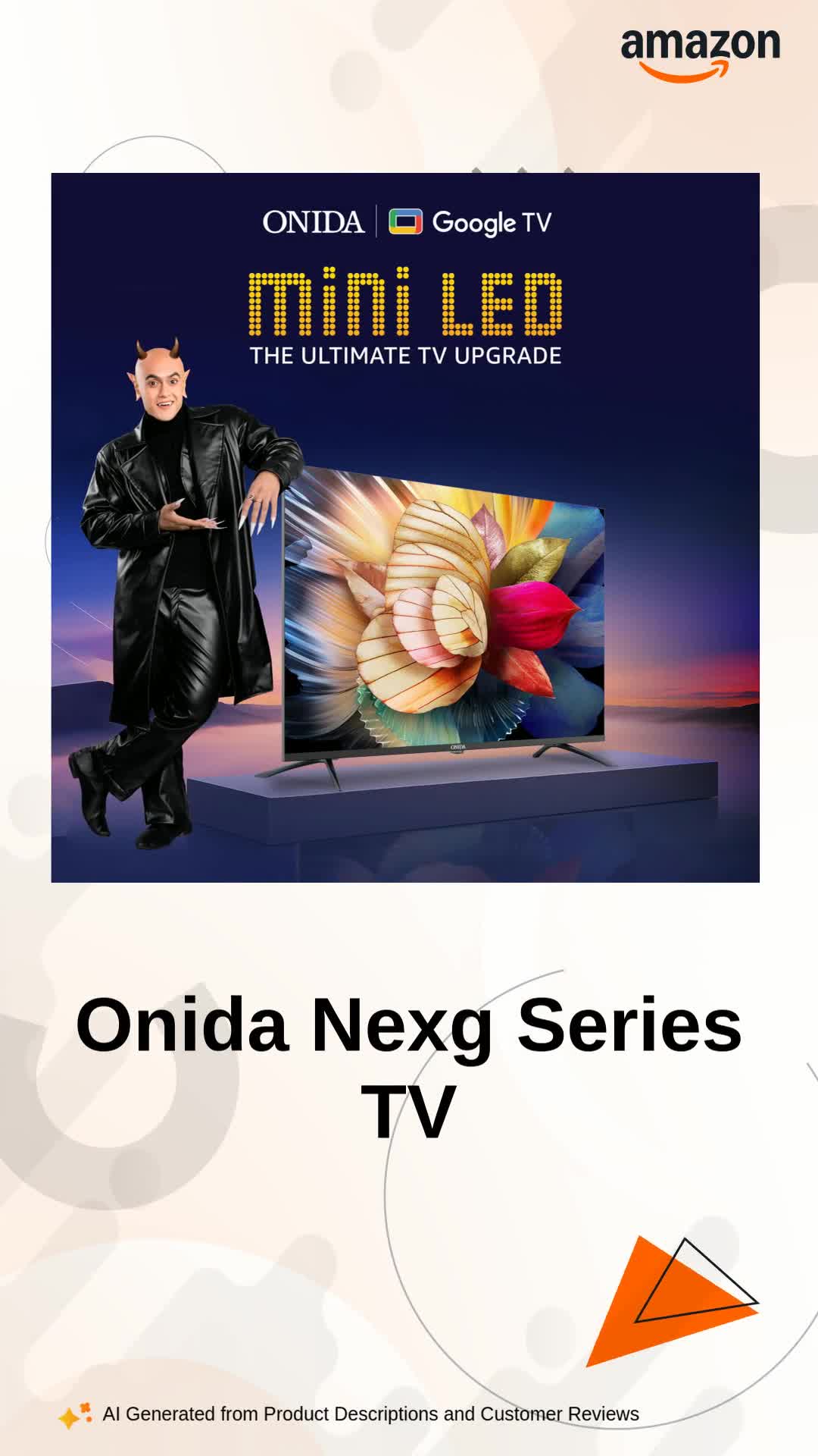 ONIDA 127 cm (50 inchs) Nexg Series 4K Ultra HD Smart QLED Mini
