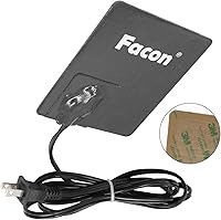 Vista 7 de Facon 5'' x 4'' Automotive Engine Block Heater Pad with 3M Self Adhesive and Thermostatically Controlled, 50W Engine Oil Pan Heater Pad with 2-Prong