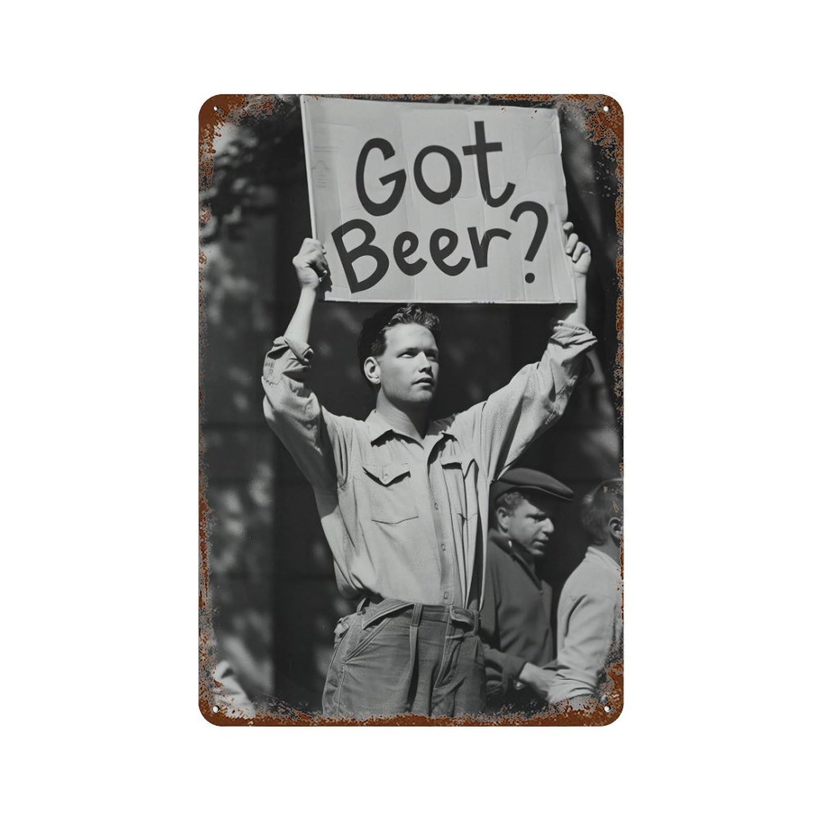 xiaoxiaoshen Beer Protest Wall Art Wall Decor Art Metal Tin Poster Modern Home Decor Art Home Bar Shop Decorations Vintage Sign 30x20cm