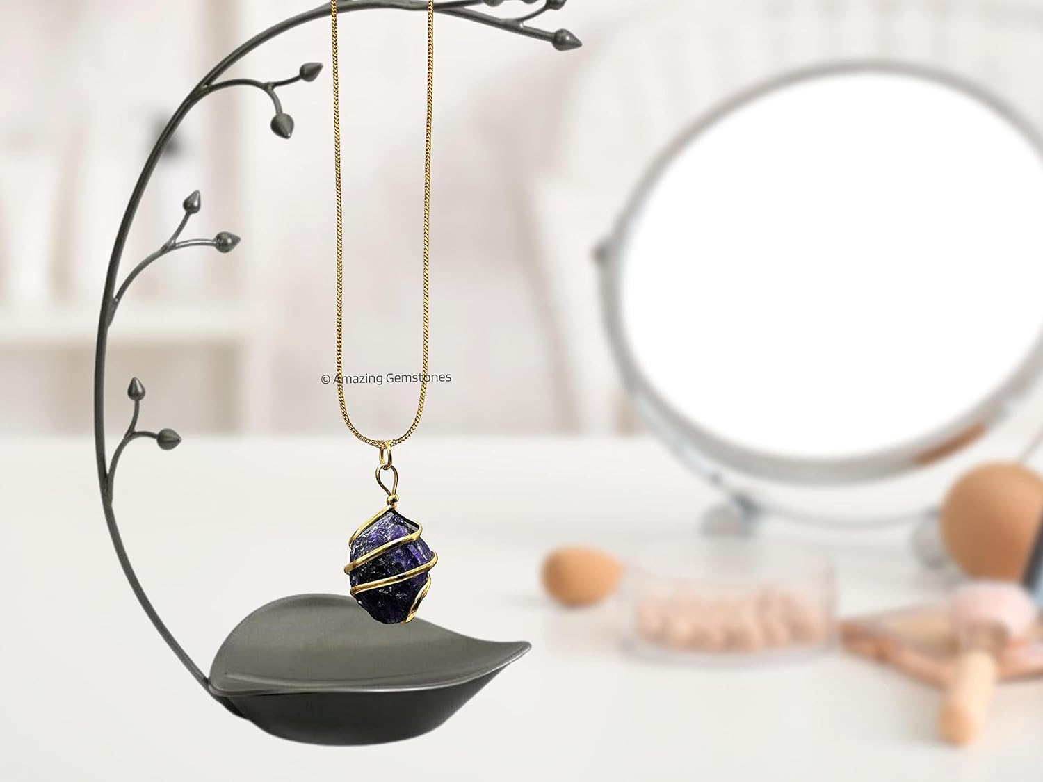 Amazing Gemstone Raw Crystal Necklace for Women - Premium Raw Healing Crystals for Gifts for Mom, Mothers, Teen Girls and Girlfriend - Image 6