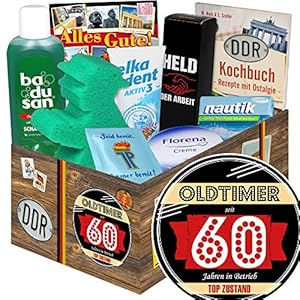 Oldtimer 60 ++ Geschenke 60 Geburtstag für Mama ++ Pflege Geschenkbox DDR