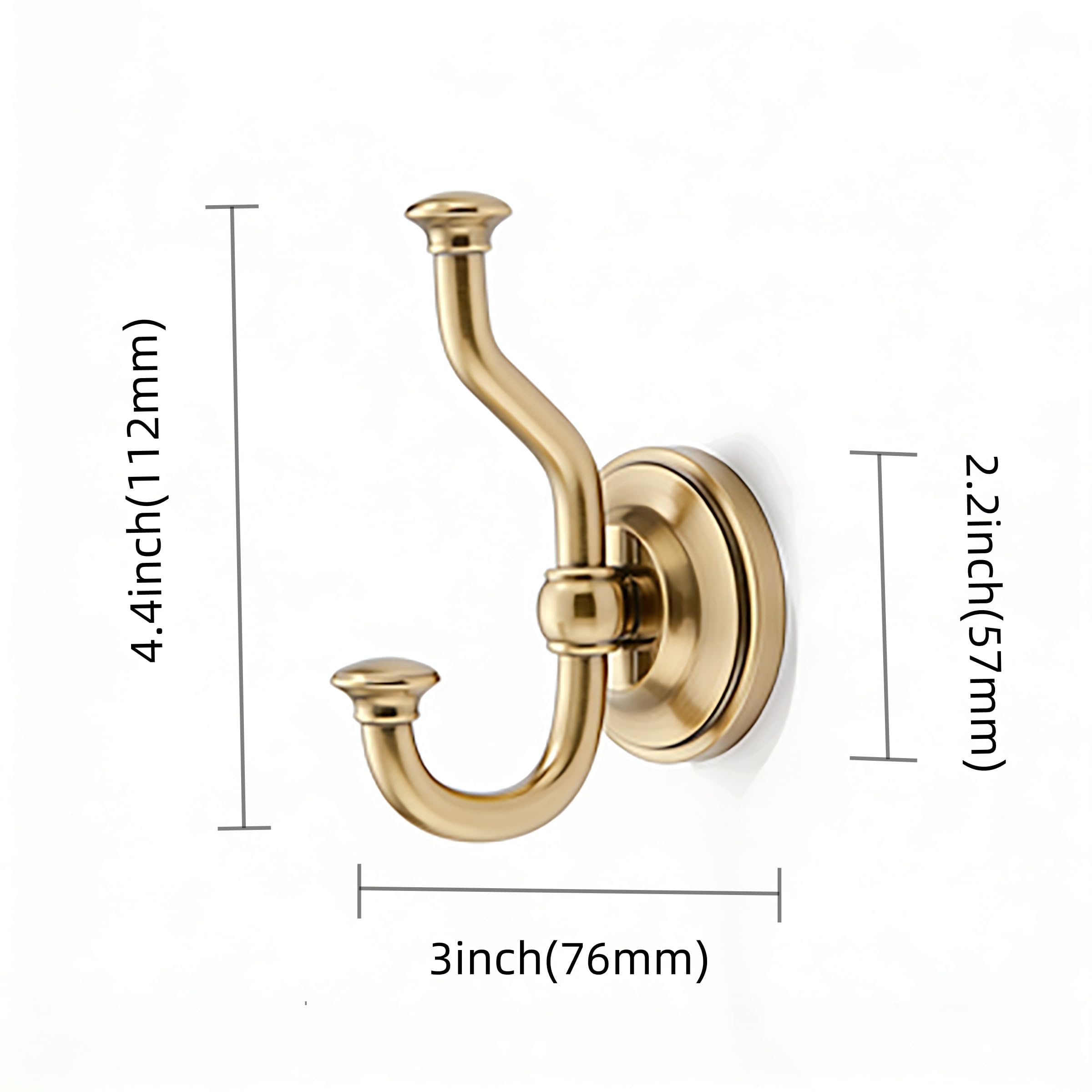 KHTUMEWARE-KH318 Champagne Bronze Coat/Robe Hooks in Champagne Bronze — KHTUMEWARE