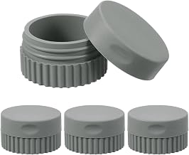 QUARKZMAN 4 Pieces Travel Containers for Toiletries, 0.68 oz 20 ml Small Silicone Jars for Cream Waterproof Essential for Cosmetics Skin Body Cream, Dark Grey | Essenziali Per Cosmetici Crema Corpo Pelle, Grigio Scuro, Piccoli Barattoli In Silicone Per Cr