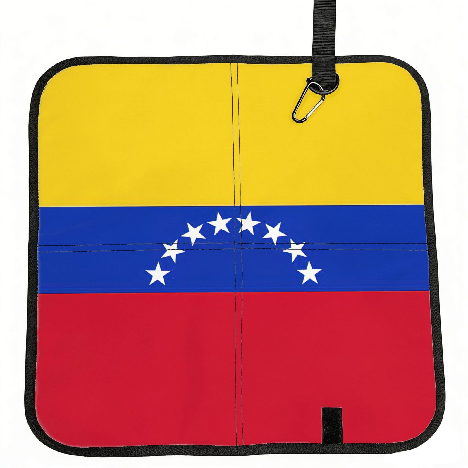 VCzsdff Flag Of Venezuela Print Portable Seat Cushion Folding Bleacher Pad Compact Picnic Sitting Mat Polyester 40cm