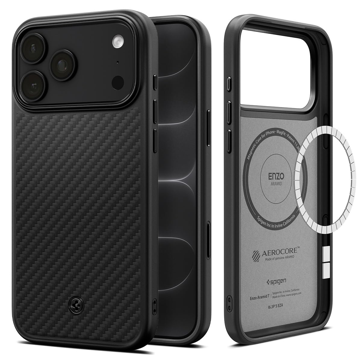 Spigen Enzo Aramid T Funda para iPhone 18 Pro Max/iPhone 17 Pro