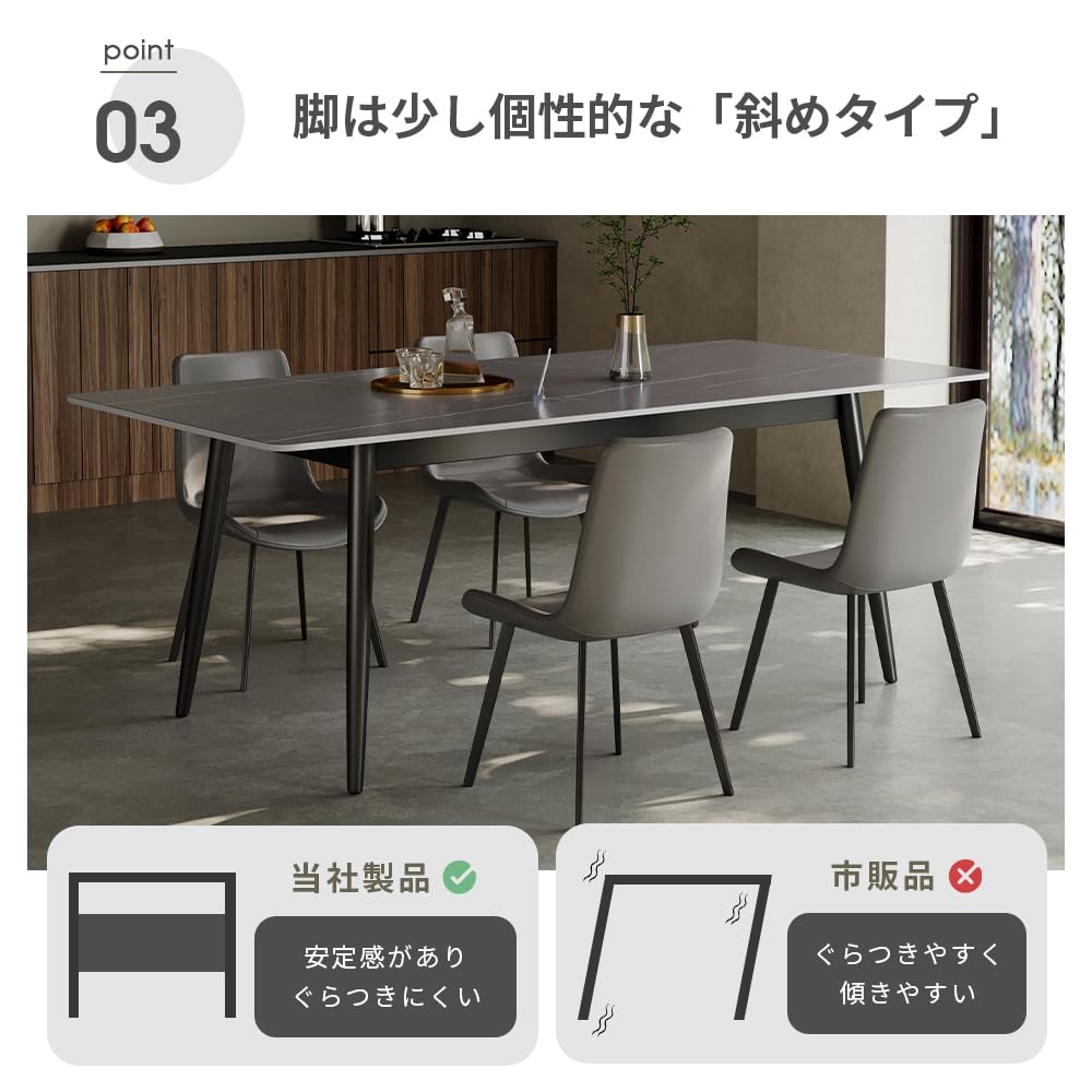 Amazon｜Olyzion モダン セラミック ダイニングテーブル, 大理石調