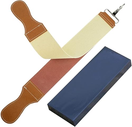 Grandslam Juego de piedra de afilar de afilar, piedra de afilar natural profesional de 2 caras, piedra de afilar 3000#, kit de piedra de afilar