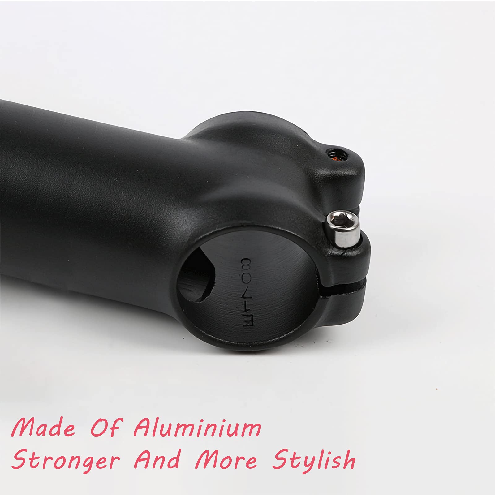 Potence Vélo Alliage Aluminium - Réglable 7° - Passage Câbles Intégré - Pour VTT & Route - Longueurs 80 à 120mm - 6