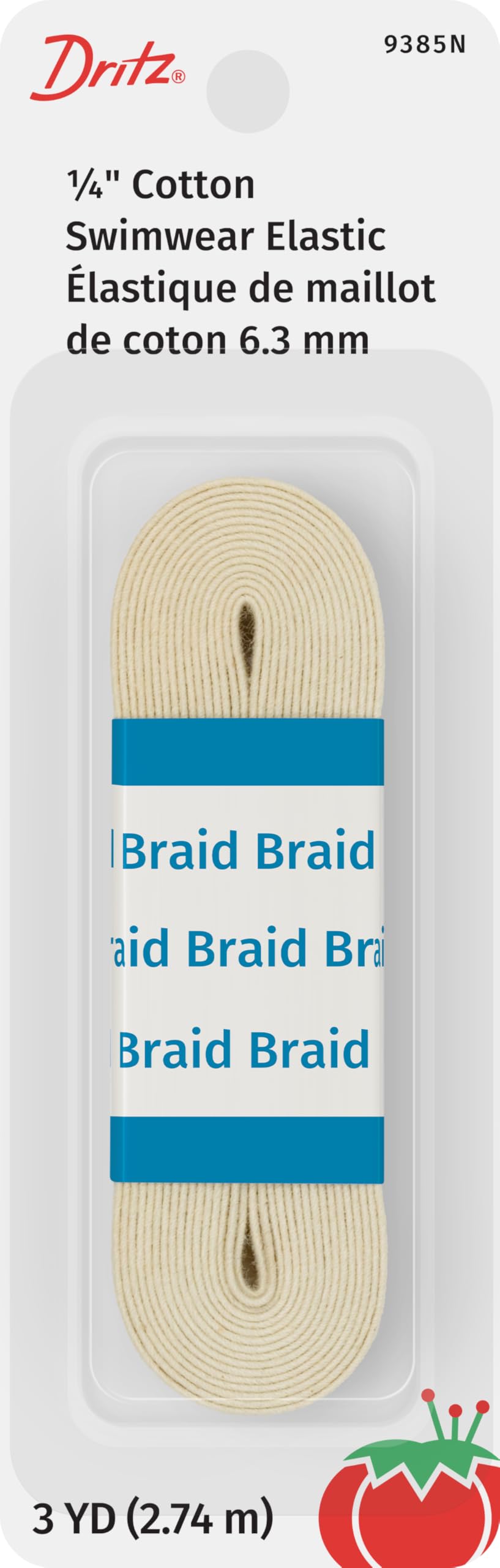 Dritz Elastic, Natural, 1/4-Inch by 3-Yard