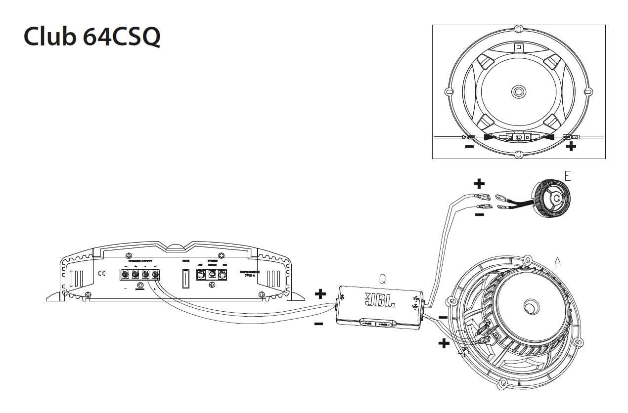 Cassa JBL Club 64CSQ Gen 3 - Sistema di Casse Auto 16.5 cm di Harman Kardon - qualità Audio di Alto Livello per l'Upgrade Definitivo: 285W Max, woofer di Carbonio e Incredibile Magnete di ferrite Y40