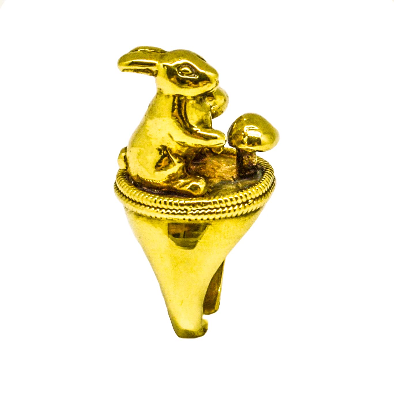 Golden Wild Rabbit Ring
