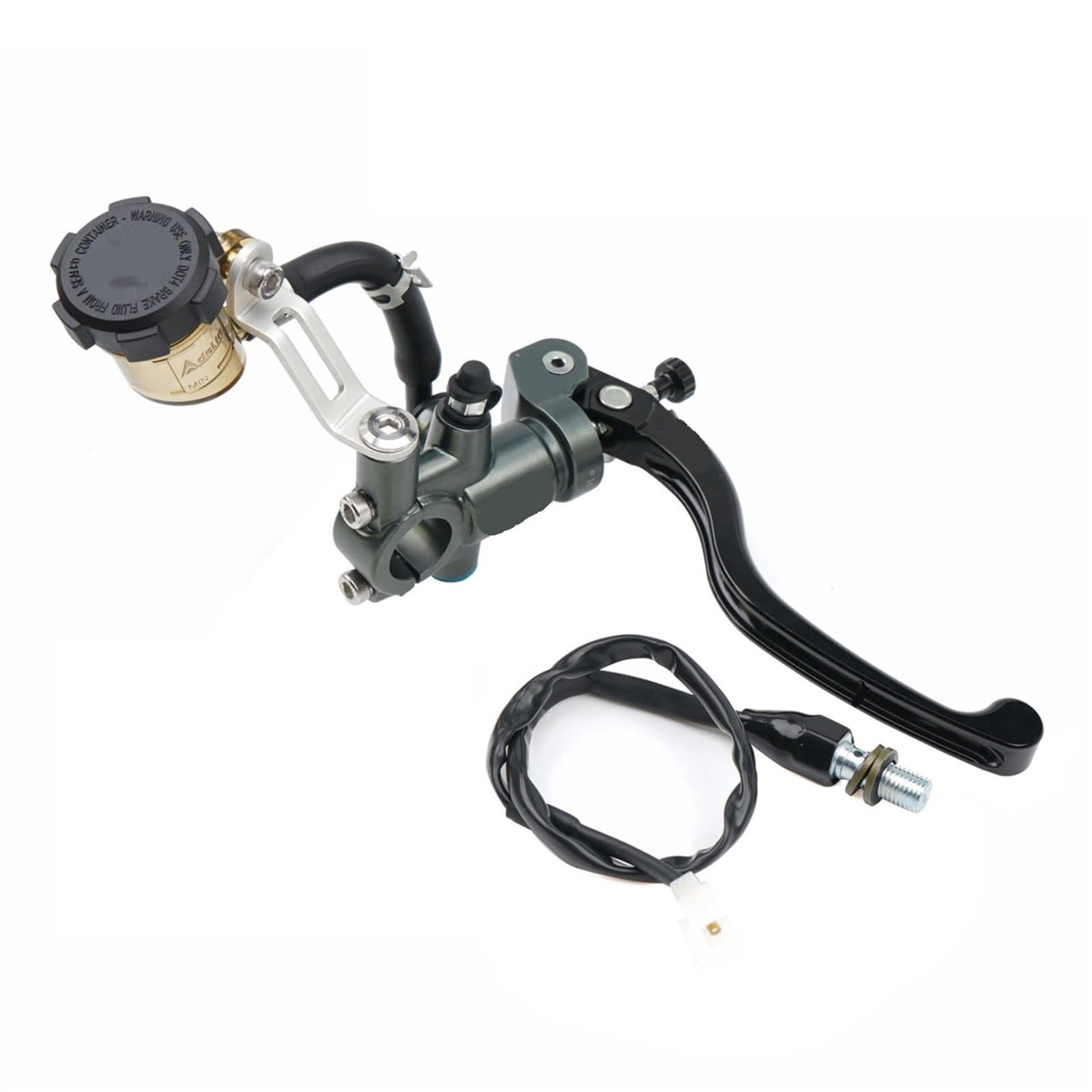 Hsyduhae Right 14Mm Grey Motorbike Brake Levers Universal Motorcycle Radial Mounting Brake Clutch Master Cylinder Handlebar Motorbike Hydraulic Pump Brakes Levers(Right 14Mm Grey)