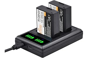 Pickle Power LP-E10 Battery and LED USB Dual Charger for Canon EOS Rebel Cameras