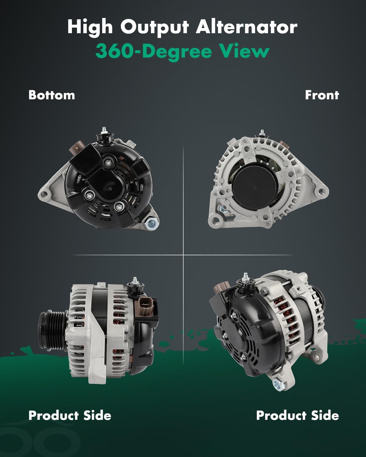 SCITOO Alternator Fits for Toyota for Camry 2.5L 2015 2016 2017,for Toyota for RAV4 2.5L 2013 2014 2015 2016 2017 2018 12V 100Amp CW SC6 Pulley Class 14486 27060-36080 27060-0V170 104211-3161