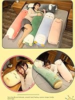 Vista 3 de MUPI Lindas almohadas corporales largas de felpa para dormir, almohadas grandes para cama, almohada corporal con forma de animal, almohada novio