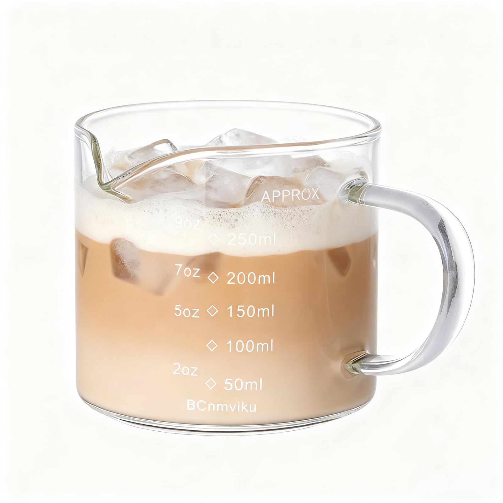 Tasse à mesurer pour café fini les débordements grâce au bec simple en V intégré
