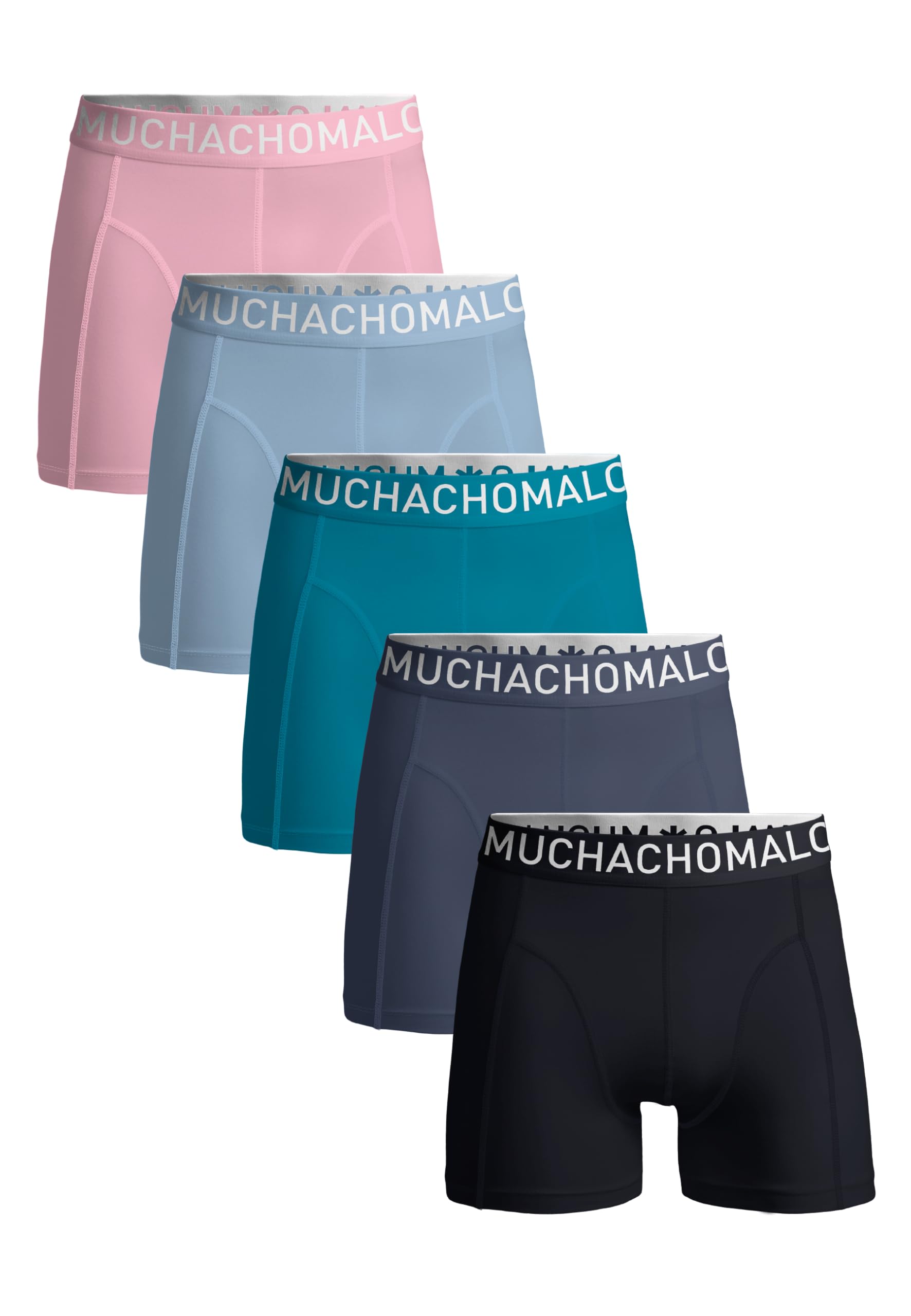 Muchachomalo Calzoncillos para Hombre, Ropa Interior Lisa de Algodón para Hombre, Pack de 4 Unidades, Bóxers Lisos de Corte Clásico con Cintura Elástica