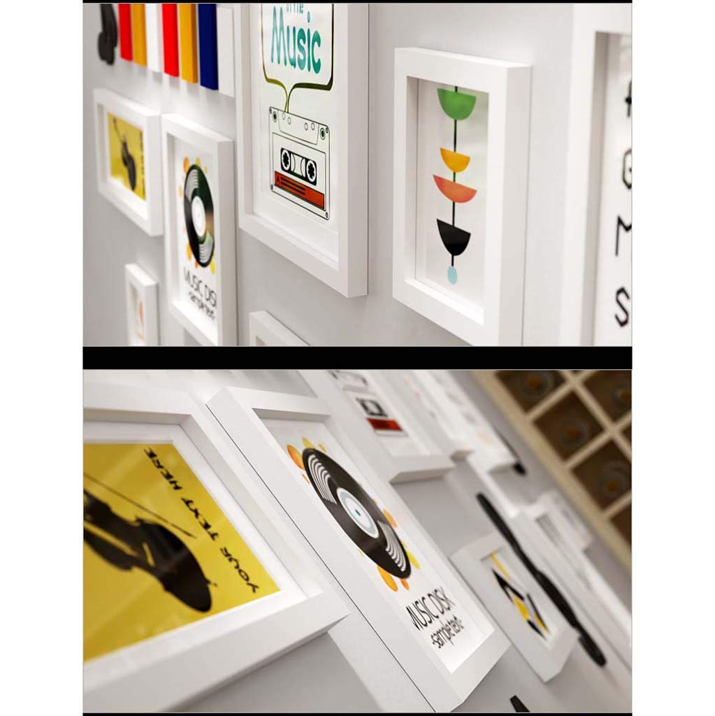 Set Di 2 Cornici Bianche 23x23 Cm Per Foto 9x9 - Alta Trasparenza, Perfette Per Poster E Certificati