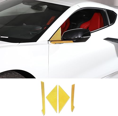 Miniatura 7 de Kit de decoración de base de espejo retrovisor de automóvil de fibra de carbono real suave 3D, compatible con Corvette C8 Stingray Z06 Z51 2020 2021