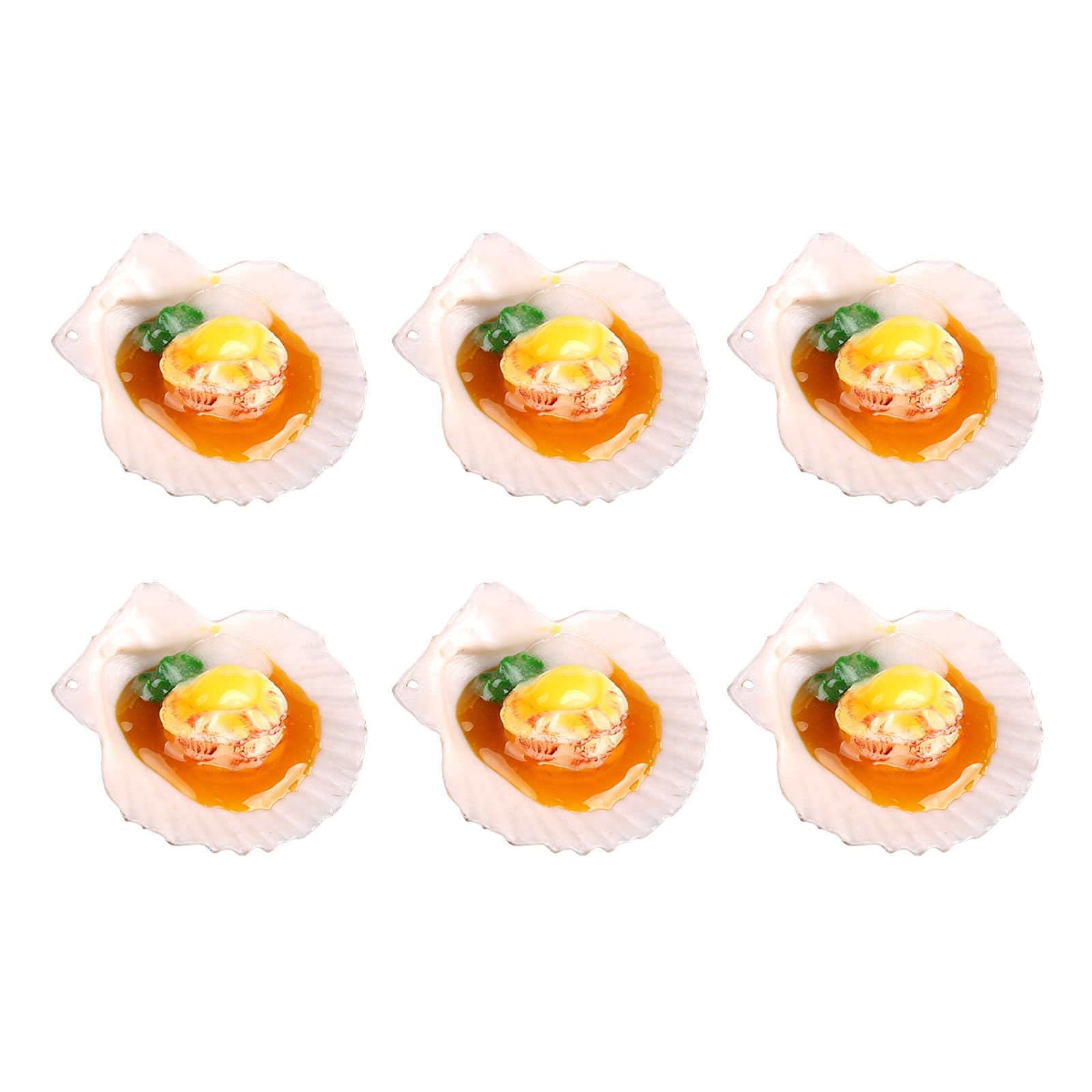 Limtula Artificial Grilled Oysters Model Simulation Grilled Scallops Model Realistic Roasted Oysters Fake Seafood Display Props Home Ornaments