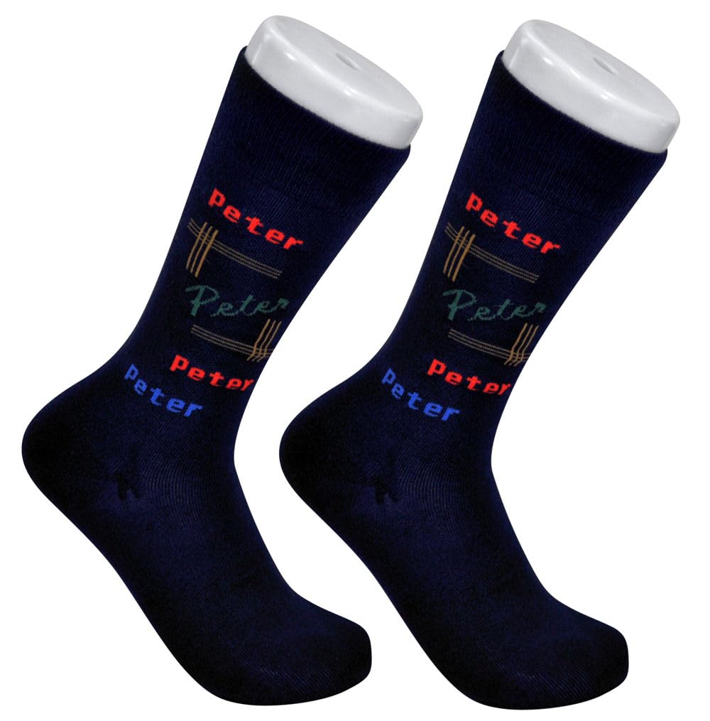 The Tie Studio Men's Multicolour - Named Sock - Peter