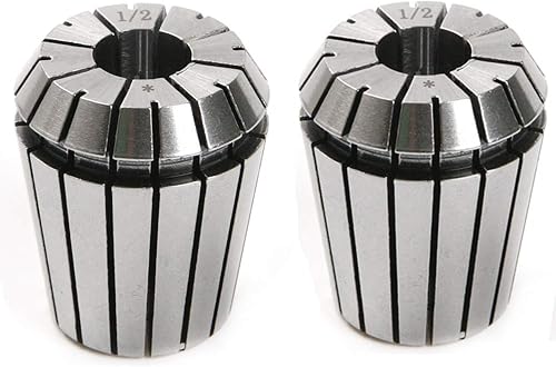 2 piezas de 1/2" ER32 Pinzas de resorte de precisión para torno CNC y fresado (Diámetro del agujero: 1/2")