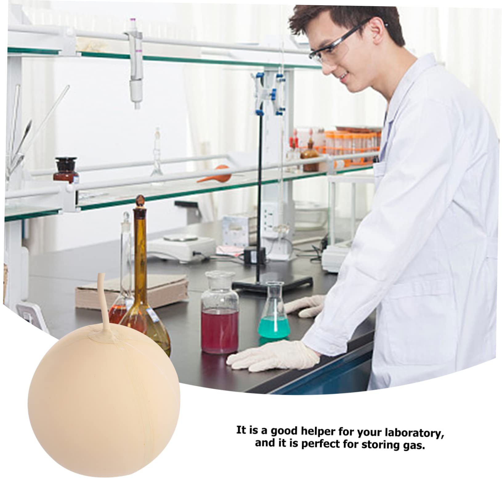Cabilock 10 Pezzi Vescica Per Gas Da Laboratorio Vescica Urinaria Pallone Di Campionamento Del Gas Campioni Di Camere D'aria a Sfera Vescica a Palloncino Palla Gomma Da Cancellare