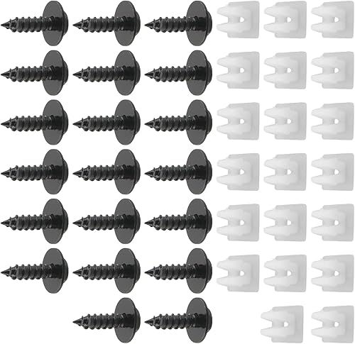 Miniatura 9 de Topkidame Juego de 20 juegos de fundas para parachoques de guardabarros, perno de tornillo, tuerca de nailon compatible con Toyota Lexus 90159-60477