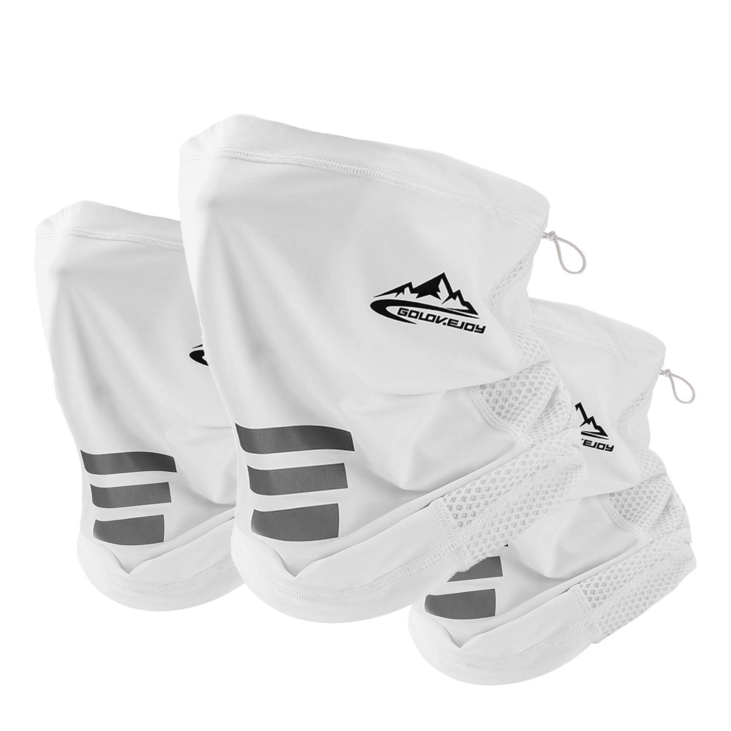 Shanghai Story 3 Packs Set White Summer UV Protection Face Dust Mask Reusable Face Scarf Mask for Sport,Outdoor,Fishing,Cycling