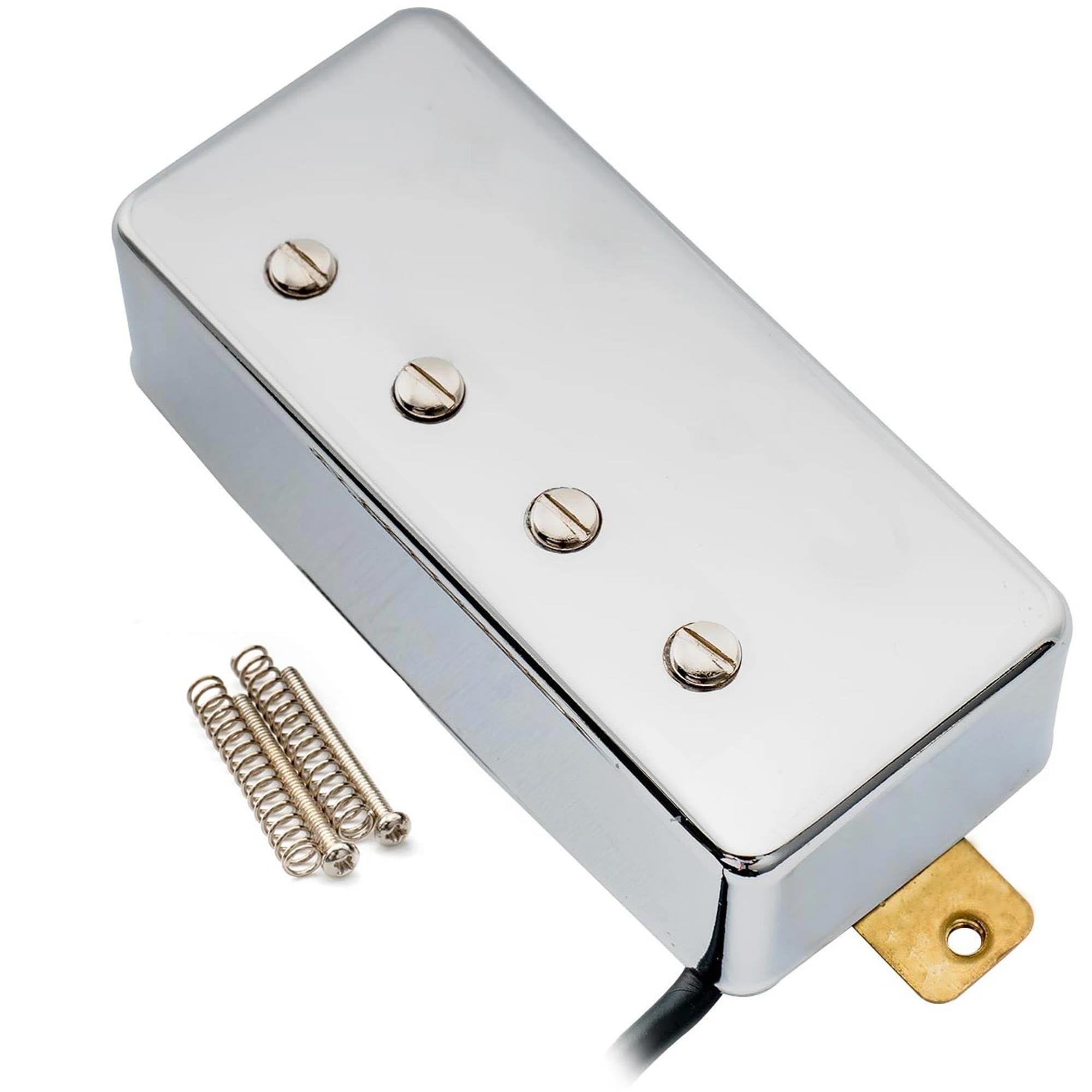 Pastilla De Guitarra Eléctrica Profesional Pastilla De Mástil Humbucker Cubierta De Alnico 5 | Bajo eléctrico de 4 cuerdas cromado