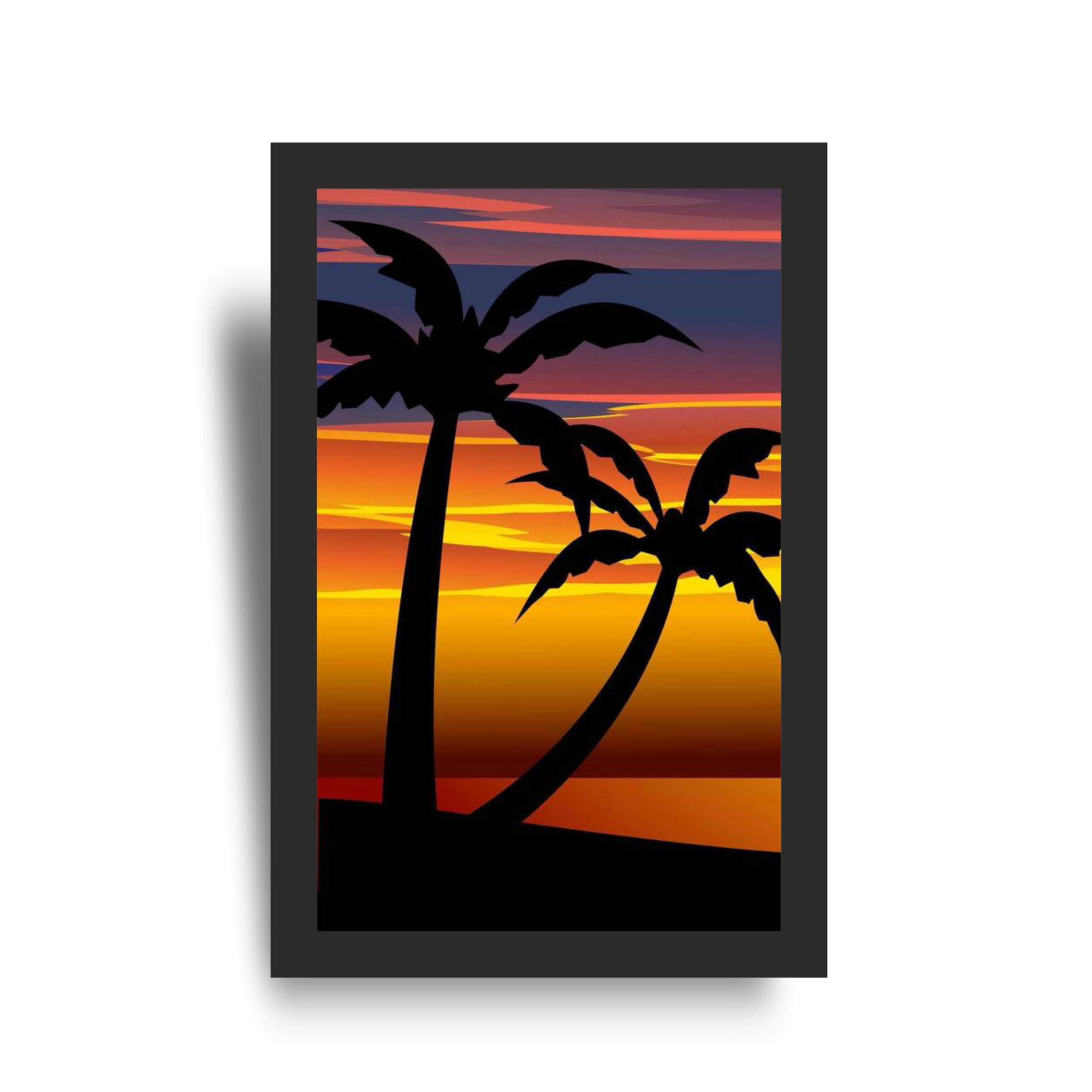 Sunset Palm Tree Beach Wall Art Set of 3 – view 2