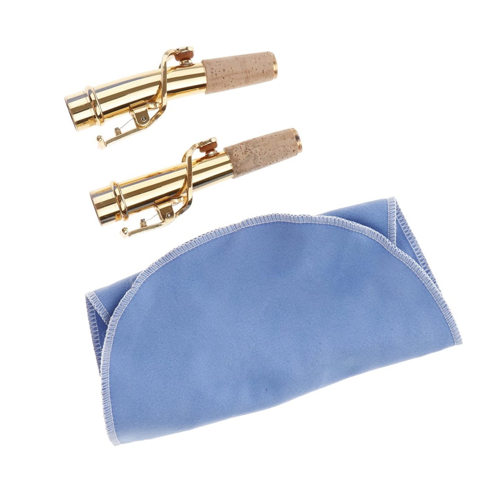 Cuello De Saxofón Lacado En Oro Limpieza De Paño De Pulido Corcho Adecuado para BB Saxophone Saxofón Accesorios Piezas saxofón