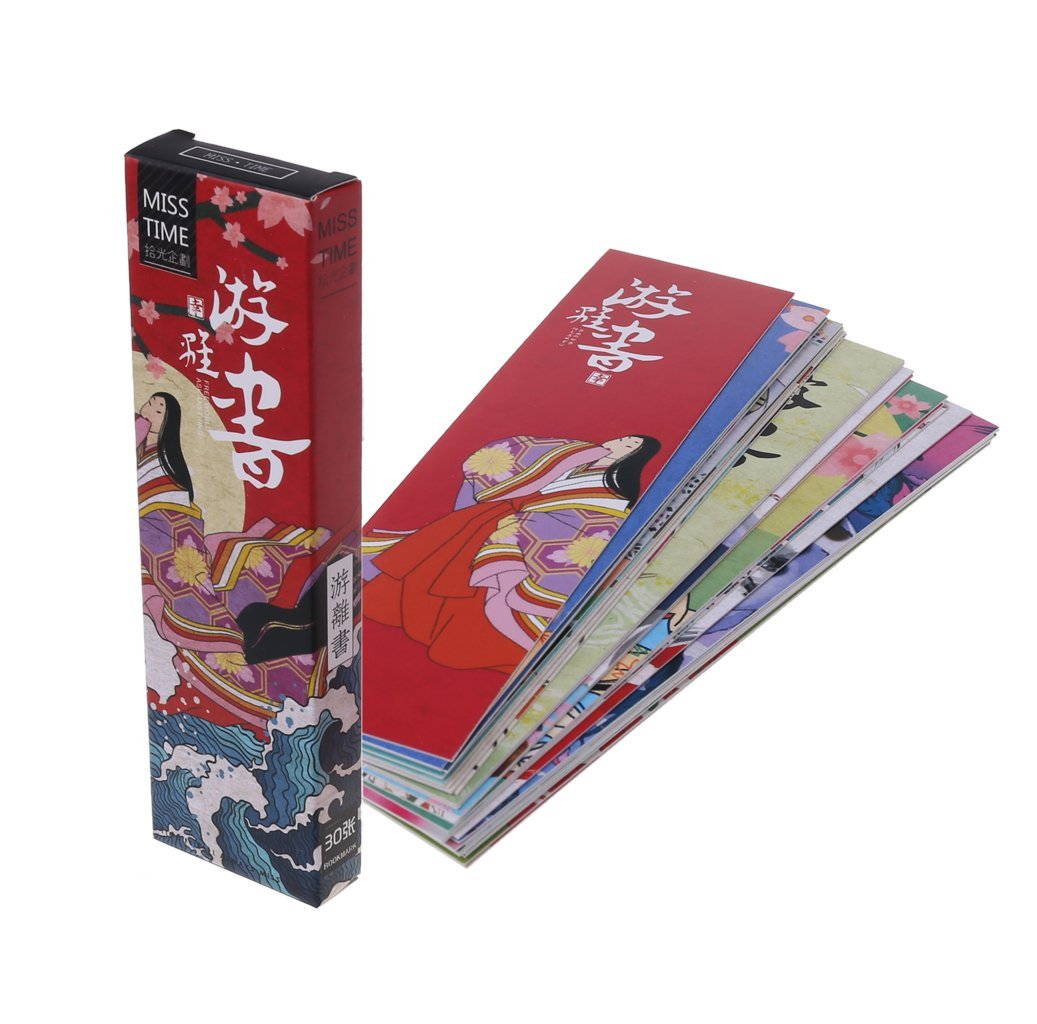 Ogquaton 30pcs/set Paper Bookmarks Vintage Japanese Style Bookmarks for Students New Released