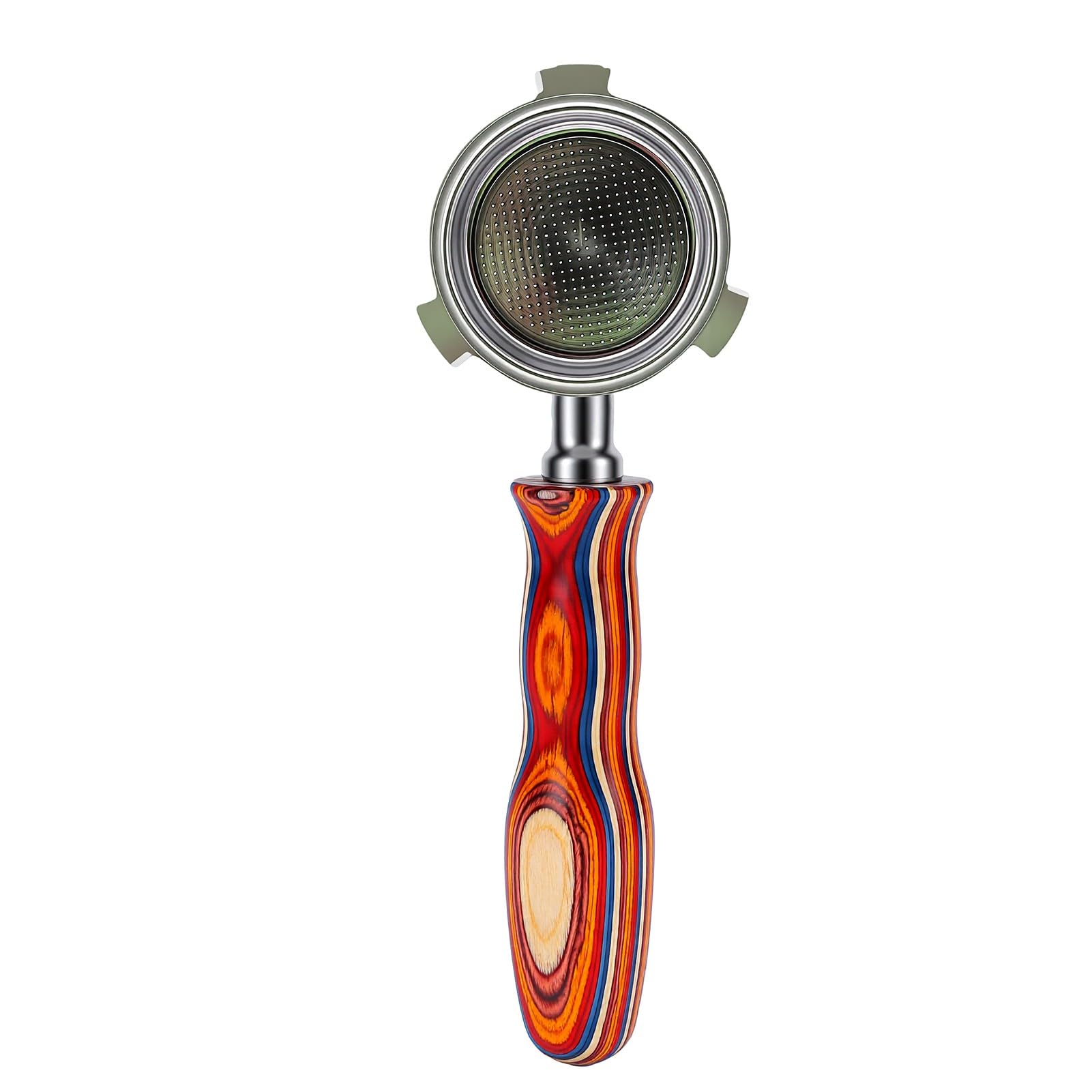 SUNGOOYUE Portafiltro Sin Fondo de 51mm, 3 Orejas, de Madera, Acero