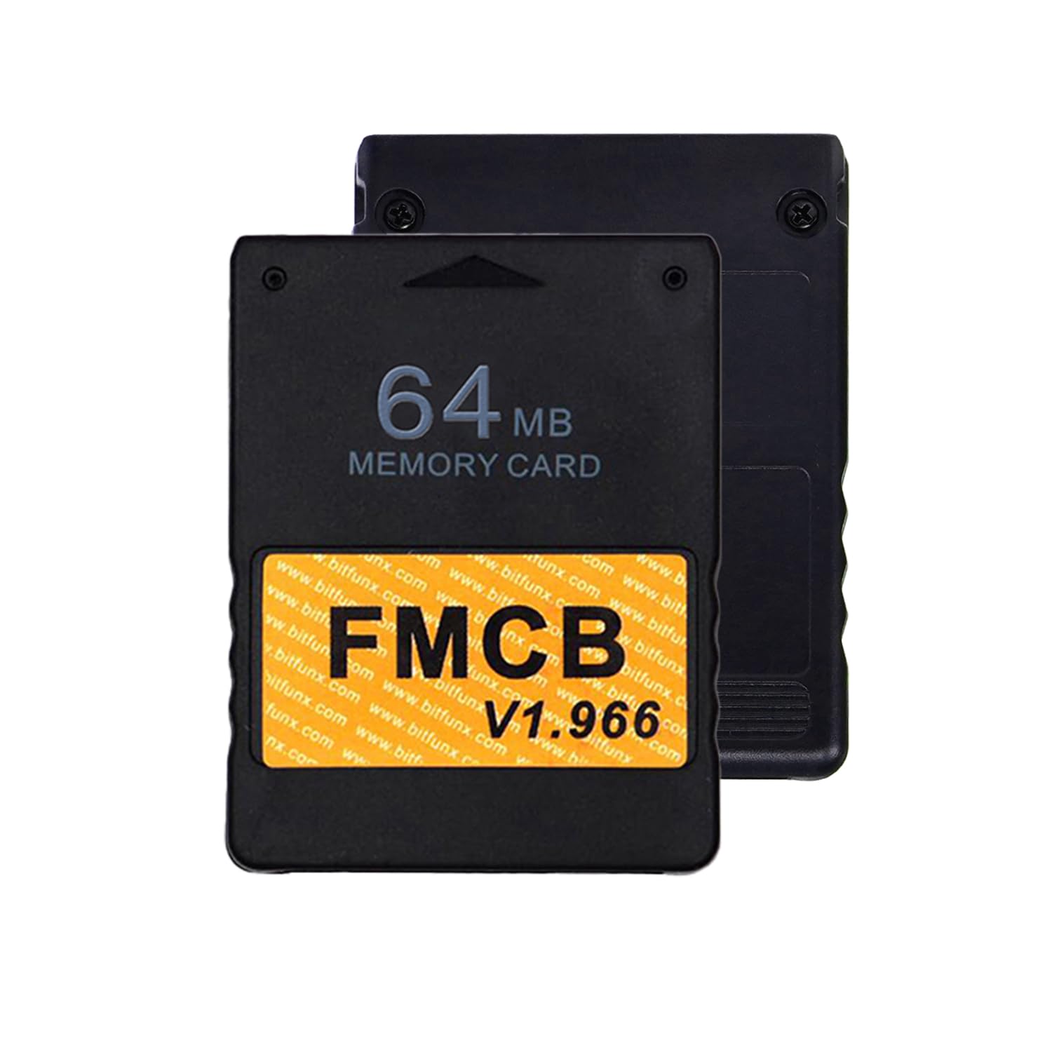 BITFUNX PS2 Fat FMCB Free McBoot Card v1.966, Memory Card for PS2 Fat Console - Plug & Play Video Game Adapter with No Lag (64MB)