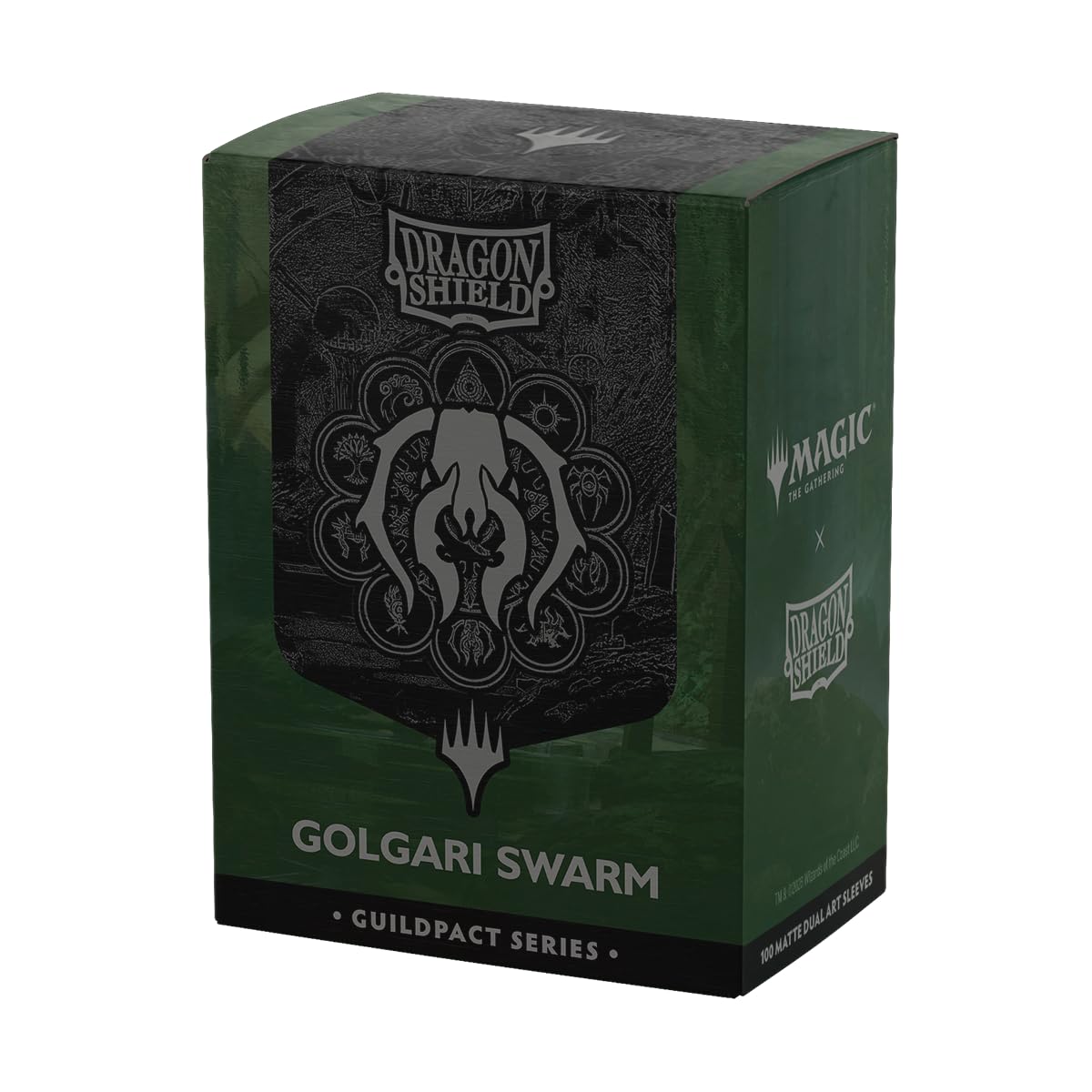 Dragon Shield | Matte Dual Art Sleeves | MTG Guildpact Series | 100 CT - Smooth & Tough Premium TCG Sleeves | Compatible with Pokemon, Flesh & Blood, One Piece & Magic the Gathering | Golgari Swarm