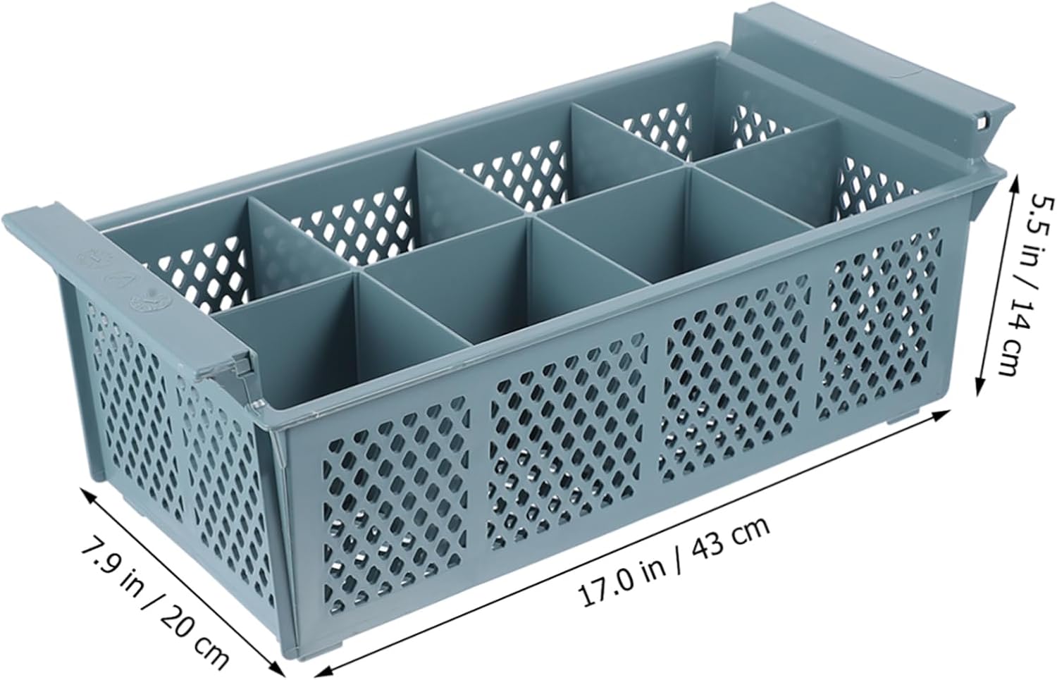 Gadpiparty 8grid Compartment Dishwasher Drain Basket Cutlery Holder for Plates Utensils Design for Kitchen Organization Gray Household Storage