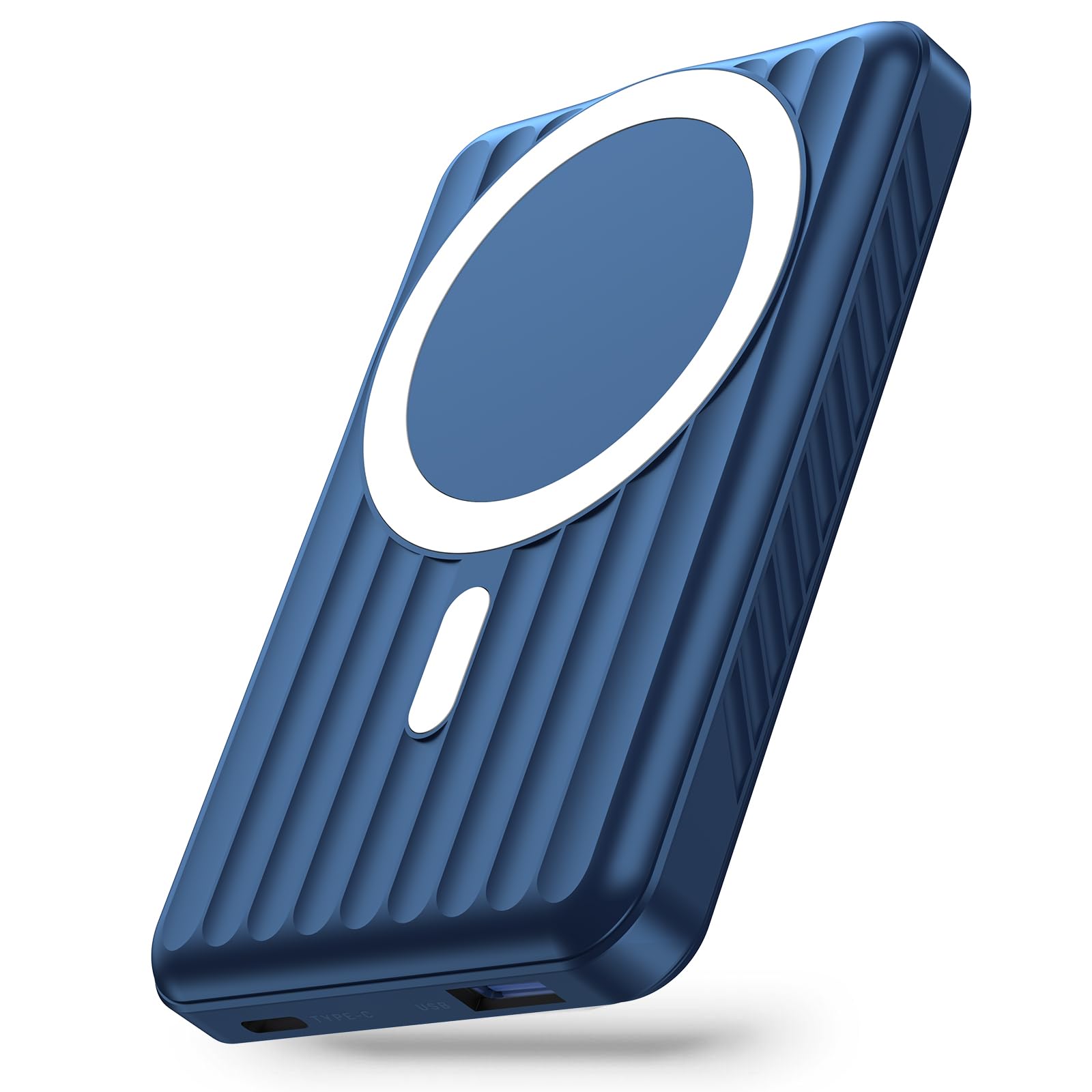 Azmuth Power Bank Magnetic Power Bank 10000 mAh Wireless Power Bank Magnetic 22.5W PD Ricarica Rapida con Display LED e Cavo di Ricarica USB-C per iPhone 15/14/13/12 Serie