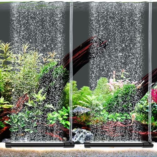 hygger Aquarium Bubble Curtain Wall Quiet Fish Tank Air Stone with Accessories High Dissolved Aquarium Bubbler Oxygen Diffuser Decoration for Freshwater & Saltwater 7.9 Long 2-Pack