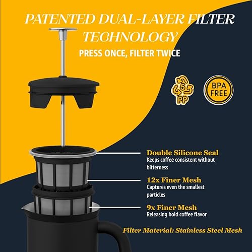 Miniatura 4 de ESPRO P7 - Prensa francesa de acero inoxidable de doble pared con aislamiento al vacío para café